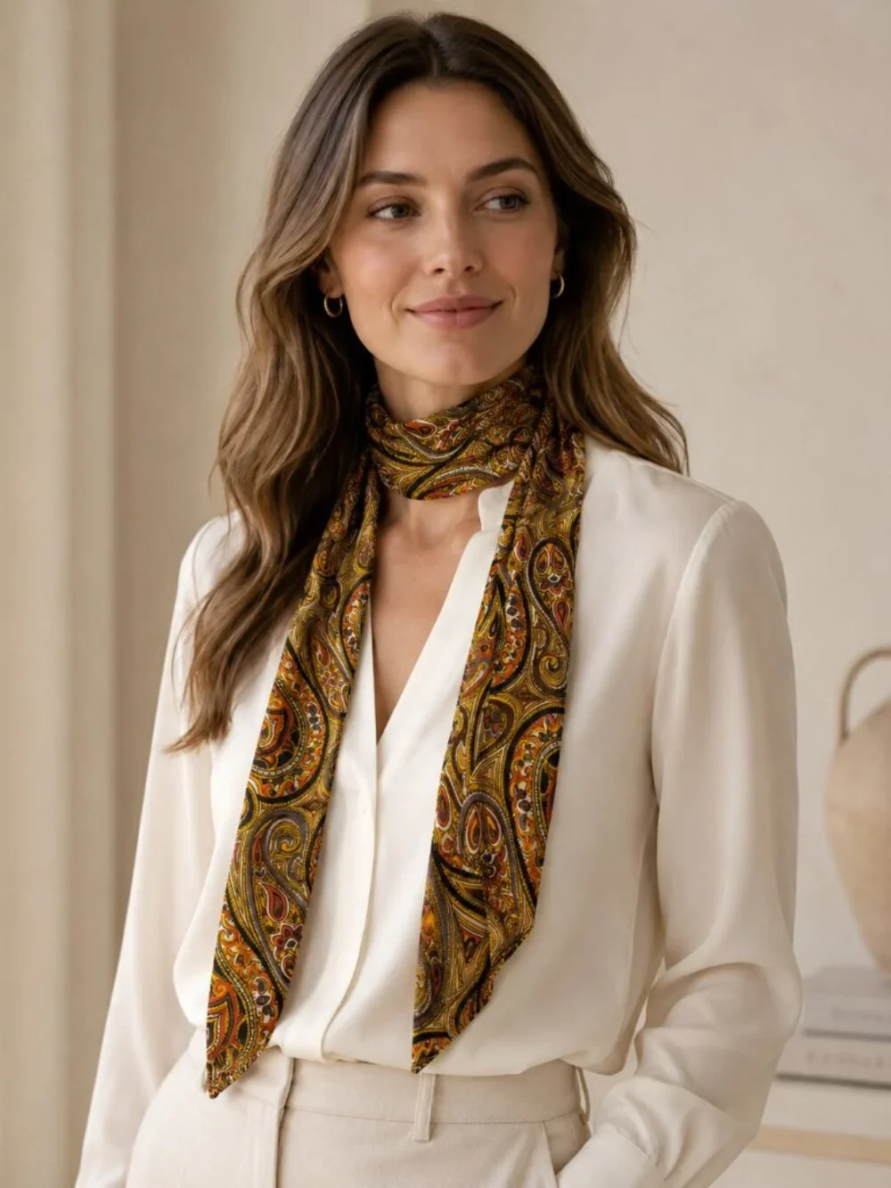 Women's Head & Neck Scarf Head Wrap BoHo Paisley 60
